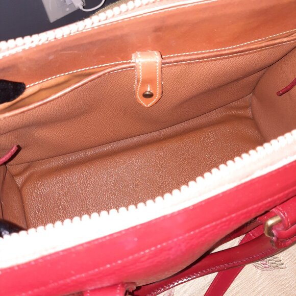 SOLD! Dooney & Bourke Red Leather Satchel Vintage All Weather Leather - Picture 12 of 16
